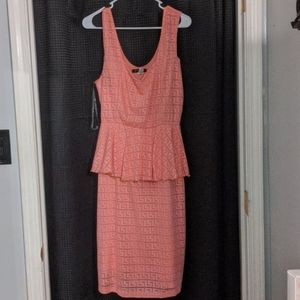 Neon Pink Peplum Dress